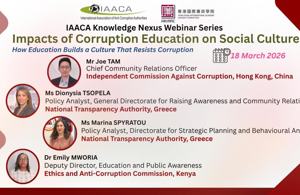 Knowledge Nexus Webinar Series - Impacts of Corruption Education on Social Culture 
